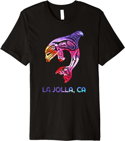 La Jolla California Orca Killer Whale Native American Premium T-Shirt