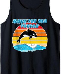 Rescue Killer Whale Orcas Save The Sea Pandas Marine Biology Tank Top