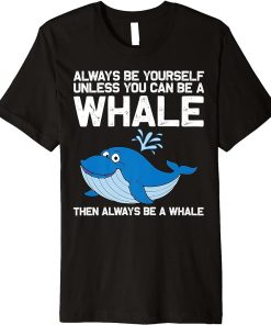 Funny Whale Art For Men Women Orca Narwhal Blue Whales Premium T-Shirt