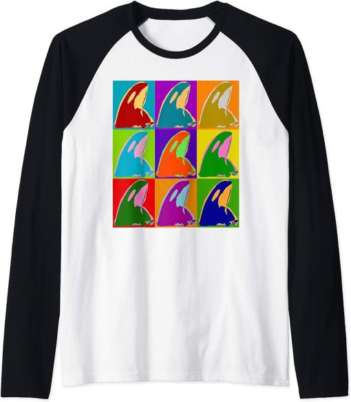 Animal Orca Ocean Sea Lover Graphic Raglan Baseball Tee