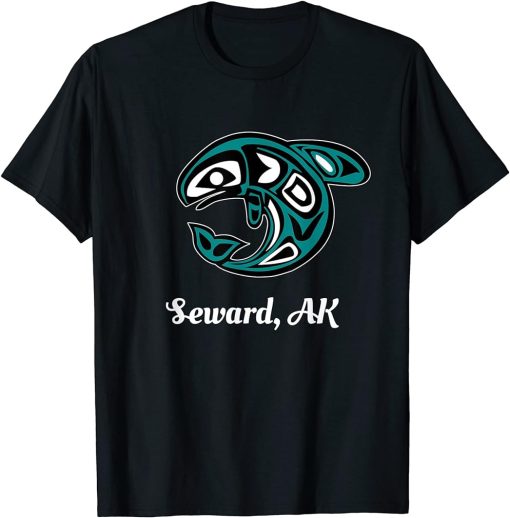 Seward Alaska Native American Tribal Orca Killer Whale T-Shirt