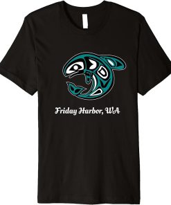 Harbor Friday WA Native American Tribal Orca Killer Whale Premium T-Shirt