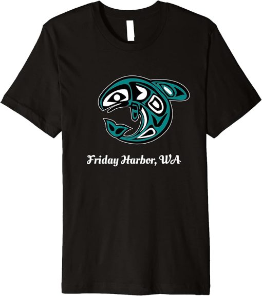 Harbor Friday WA Native American Tribal Orca Killer Whale Premium T-Shirt